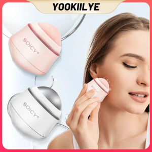 YOOKIILYE Rotation Stainless Steel Ice Roller for Face with Case Cold Massage Ball Facial Roller for Pain Relief Tighten Skin Face Massage