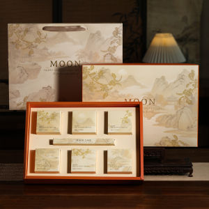 กล่องของขวัญขนมจีนห่อดอกเต่าเกรดพรีเมียมแบบพกพา 6 ชิ้น 8 ชิ้น กล่องของขวัญ กล่องบรรจุภัณฑ์ กล่องขนมจีน กล่องของขวัญ กล่องขนส่ง