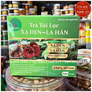 Trà Xạ đen la hán nấm lim xanh (40 túi lọc )-Thải Độcthanh nhiệtmỡ máuHuyết ápngăn ngừa và hỗ trợ Ung thư- TÂY BẮC FOOD 277