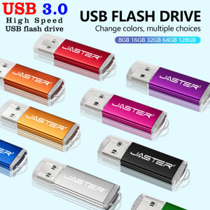 Jaster | JASTER New Extreme Speed USB 3.0 Flash Drive 128GB 64GB 32GB 16GB 8GB 4GB Pendrive Fashion With Key Chain 9 Colors U Stick Gift