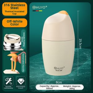 HUYO | 316 Stainless Steel High Capacity Long-lasting Thermal Pot