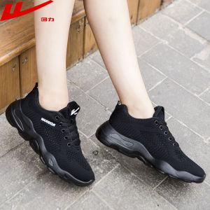 Warrior Womens Shoes Summer Breathable Mesh Shoes All Black Soft Bottom Non Slip Shoes for Work Casual Sports Old Beijing Cloth Shoes