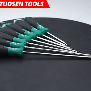 Bộ 4 chiếc tô vít 1 đầu mũi cộng và mũi dẹt với từ tính mạnh có đầu mũi chất liệu Đồng S2 - Tuosen (lưu ý 2 lựa chọn)