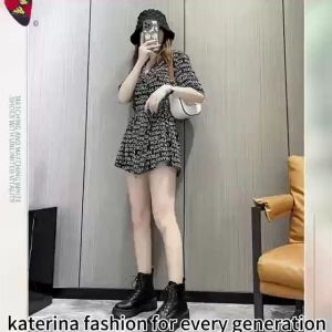 Katerina Fashion Korean Ribbon Black Shoes Heeled For Women K-382