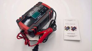 New Japan Red Full Automatic Car Battery Charger 110V To 265V To 12V 24V Motorcycle Battery Repair Type High Power Start and Stop Batteries