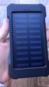 8000 mAH Solar Dual USB Portable Kapasitas Besar Senter Power Bank/Memakai Kompas Mini Luar Ruangan Multifungsi portable Solar Power Bank