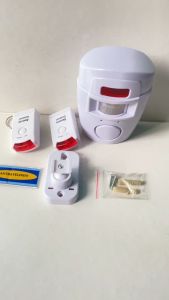 SENSOR ALARM ANTI MALING SENSOR GERAK DENGAN 2 REMOTE LUAR RUANGAN DENGAN NOISE 105 DESIBEL MOVEMENT