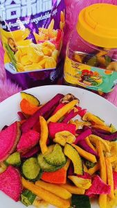 Dried mixed fruits and vegetable chips snacks assorted dried vegetables snack crispy fruit veggie chips