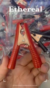 ปากคีบ ตัวคีบ คีมคีบ ที่คีบ ขั้วเเบตเตอรี่รถ มีปลอกยางหุ้ม ที่คีบแบตเตอรี่ หัวคีบแบต 3.5 นิ้ว JZ 9cm