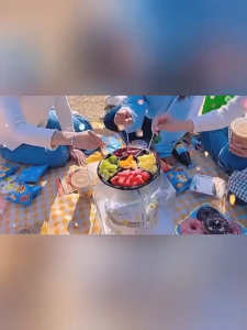 Tikar Piknik Tebal Waterproof 100x150cm/150x200cm Alas Camping Pantai Hiking Outdoor Tahan Air Tas Lipat / Tikar Lipat Piknik