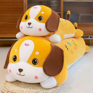 หมาสุนัขตุ๊กตาฟูฟู่สุดน่ารักพร้อมหูยาว หมอนยาว หมอนขนแกะ หมอนนอนสำหรับผู้หญิง ตุ๊กตาผ้าสำหรับนอน