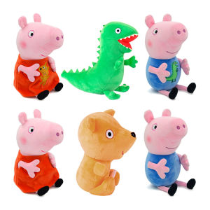 19cm Peppa Pig Plush Toys Cute George Eddie Bear Mr Dinosaur Cartoon Anime Figure Stuffed Plush Toys Kids Birthday Gifts Toys