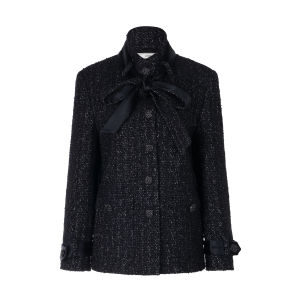 Idol-Style Tweed Blazer Women Jacket