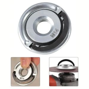 M14 Thread Angle Grinder Self-locking Pressing Plate Quick Release Flange Nut Clamping Power Chuck Tools Parts 1PC
