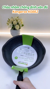[Xả kho] Chảo nhôm chống dính sâu lòng vân đá Kangaroo KG662 - Hàng chính hãng