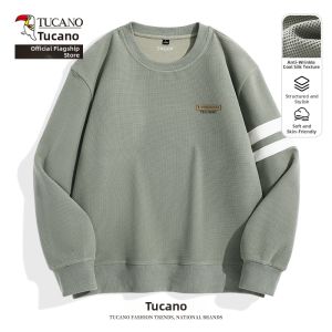 TUCANO | Unique Design Double Stripes Crewneck Loose Mens Sweatshirt