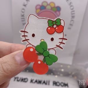 1 Pcs Children Hello Kitty Rotating Arcylic Hair Clip .