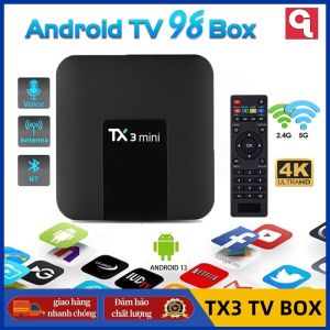 Android TV Box TX3 Mini 4K WiFi kép 2.4 và 5Ghz Hỗ trợ kết nối Bluetooth RAM 2GB ROM 16GB