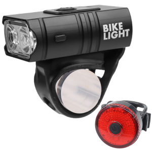 Vktech ไฟหน้าจักรยาน LED ชาร์จ USB พร้อมไฟท้ายเพื่อความปลอดภัยในการปั่นจักรยานตอนกลางคืน