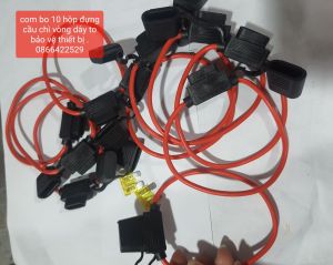 com bo 10 dây đế cầu chì vòng chống nước( cho cầu chì chân to) dây to bảo vệ còi đèn loa