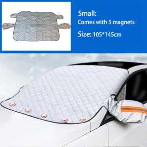 Kcimo 1Pc Sunshade Cover Car Windshield Snow Sun Shade Waterproof Protector Automobile Magnetic Cover Car Front Windscreen Cover