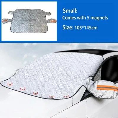 Kcimo 1Pc Sunshade Cover Car Windshield Snow Sun Shade Waterproof Protector Automobile Magnetic Cover Car Front Windscreen Cover