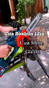 Máy Cưa Xích Dùng Pin BOSHUN - Pin 21v Lưỡi Cắt Sắc Bén Không Chổi Than Chân Pin Phổ Thông Bảo Hành 12 Tháng BS-CS08