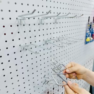 Móc đôi treo vợt pickleball tennis cầu lông treo dụng cụ sửa chữa cài bảng Pegboard khung tôn lỗ
