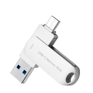 ไดรฟ์แฟลชยูเอสบี ซี 2 TB 2 ใน 1 OTG USB 3.0 + ไดรฟ์หน่วยความจำแบบ Type C สำหรับสมาร์ทโฟน Android คอมพิวเตอร์ แท็บเล็ต พีซี