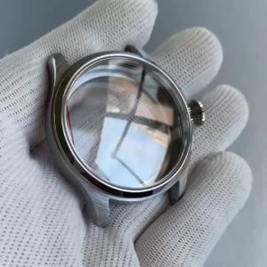 Tandorio | Steel 42mm Pilot Watch Case & Dial Set Sapphire Fit ETA6497 ST3600 Hand Winding Movt Clear Back Retro Wristwatch Mod Accessories