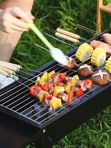 BBQ Grill Folding BBQ Charcoal Grill PicnicCamping Picnic Party Foldable Barbecue Outdoor Charcoal Oven Smokeless Cookware Barbecue Pemanggang 烧烤架烧烤炉