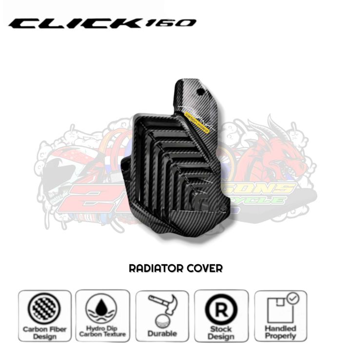 NEW!! Honda Click 160 hydro dip carbon radiator | Lazada PH