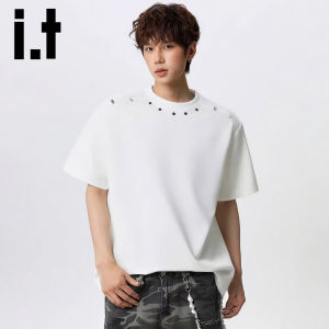 izzue | Trendy American Style Black Short Sleeve Thin Design Sense Loose T-shirt