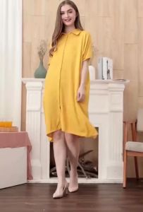 Paket Baju Daster Jumbo 3 100rb Dress Lula Full Kancing Depan Wanita Busui Bumil Friendly ld 120