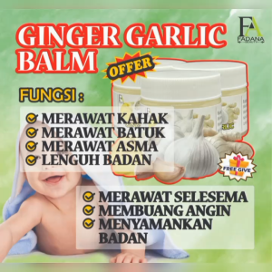 Ginger Garlic Balm Baby Coughs Colds  Flu