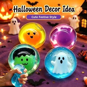 low-in-the-Dark Halloween Squishy Stress Relief Toy Festive Creative Gift Maltose Slow Rebound Stress Relief Ball