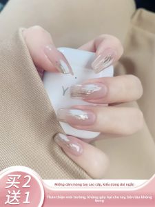 MONLEYTA | Nhựa móng tay thủ công cao cấp mùa thu đông mới 2025 Móng ngắn và trung bình Móng ngang tay Phụ kiện móng tay