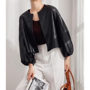 XMO | Sheepskin Lantern Sleeve Short Jacket