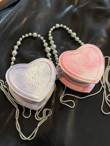 Mini Chain Handle Lipstick Bag Fashionable Spring Summer Handbag Crossbody Bag for Young Girls Soft PU Leather Zipper Closure