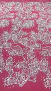 Luxurious African Sequins Lace Fabric High Quality 2026 Heavy Beads Embroidery French Tulle Lace for Wedding Dress
