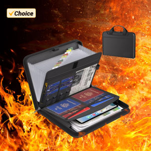 Black Organ File Folder Hand Drawer Multi Compartment Organizer bag Fireproof Waterproof File Organizer for Home School Office