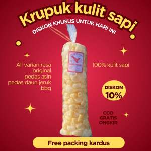 kerupuk rambak kulit sapi kemasan 250gr dorokdok varian rasa