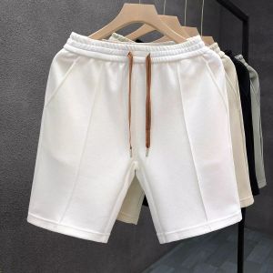 กางเกงขาสั้นชายผ้าฝ้ายลำลองสไตล์ฤดูร้อน ทรงหลวมสบายๆ สำหรับใส่ไปชายหาด หัวเข็มขัดแบบผูกเชือก กางเกงขายาวทรงตรง สีสันสดใส แฟชั่นสำหรับวัยรุ่น