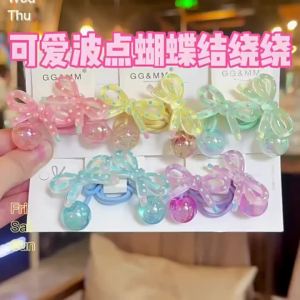 2 Pieces Cute Bow Princess Headwear Elastic Hair Bands for Kids Girls Hair Accessories Children Hair Ropes