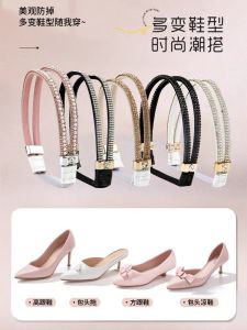 High Heel Anti-Loss Shoe Laces Womens Sandals No-Tie Slip-On Elastic Band Invisible Non-Slip Shoes Accessories Summer 2024