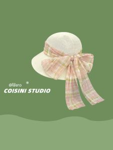 French Style Bow Ribbon Straw Sun Hat