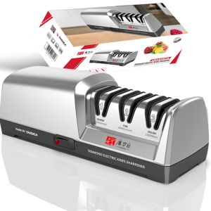 Taidea | Electric Knife Sharpener 3-Stage 15° Precision Guide Stainless Steel Head Fast Repair & Polish for Kitchen