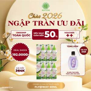 [Combo 3 Chai 60ml] Bình Xịt Tinh Dầu Đuổi Muỗi Xua Đuổi Côn Trùng Xịt Thơm Phòng Flyaway Bảo Linh 60ml - Chiết Xuất Từ Các Thành Phần Thảo Dược Tự Nhiên