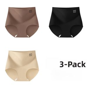 Miiow | High Waist Ice Silk Womens Underwear Triangle Shorts Seamless Comfortable Antibacterial Abdomen Shaping Butt Lifting MiiOW