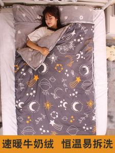 Sleeping Bag Adult Outdoor Camping All Year Round Neutral Winter Milk Fiber Autumn and Winter Medium Large Kids Thick Duvet Cover Duvet Insert